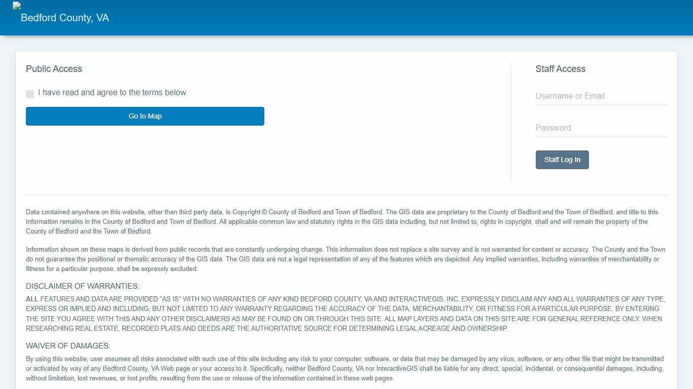 Bedford County, VA Login